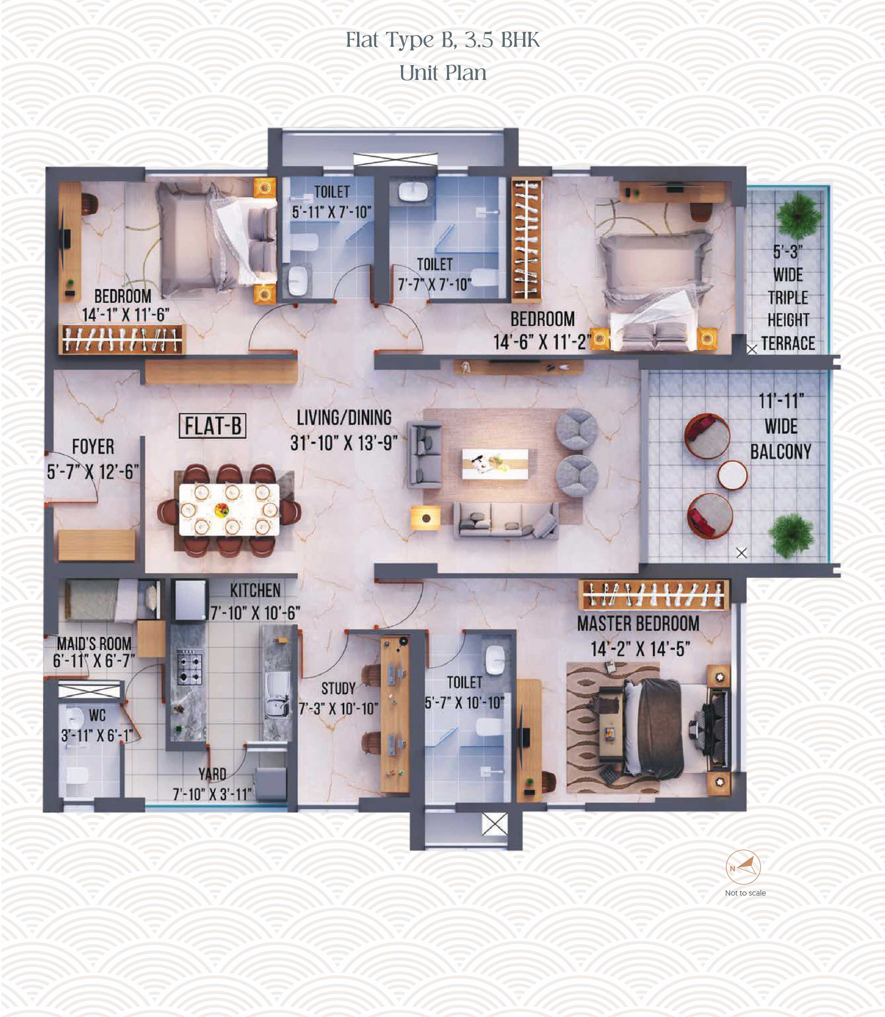 3 BHK Floor Plan