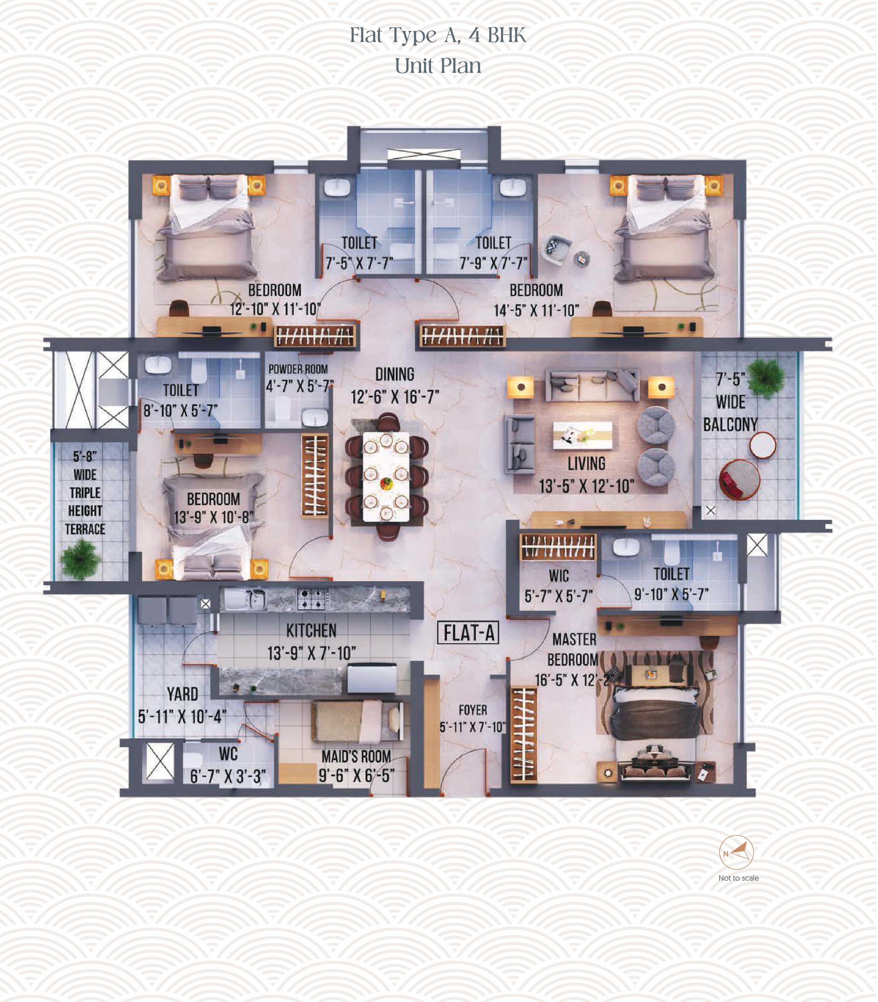 5 BHK + SERVANT Floor Plan
