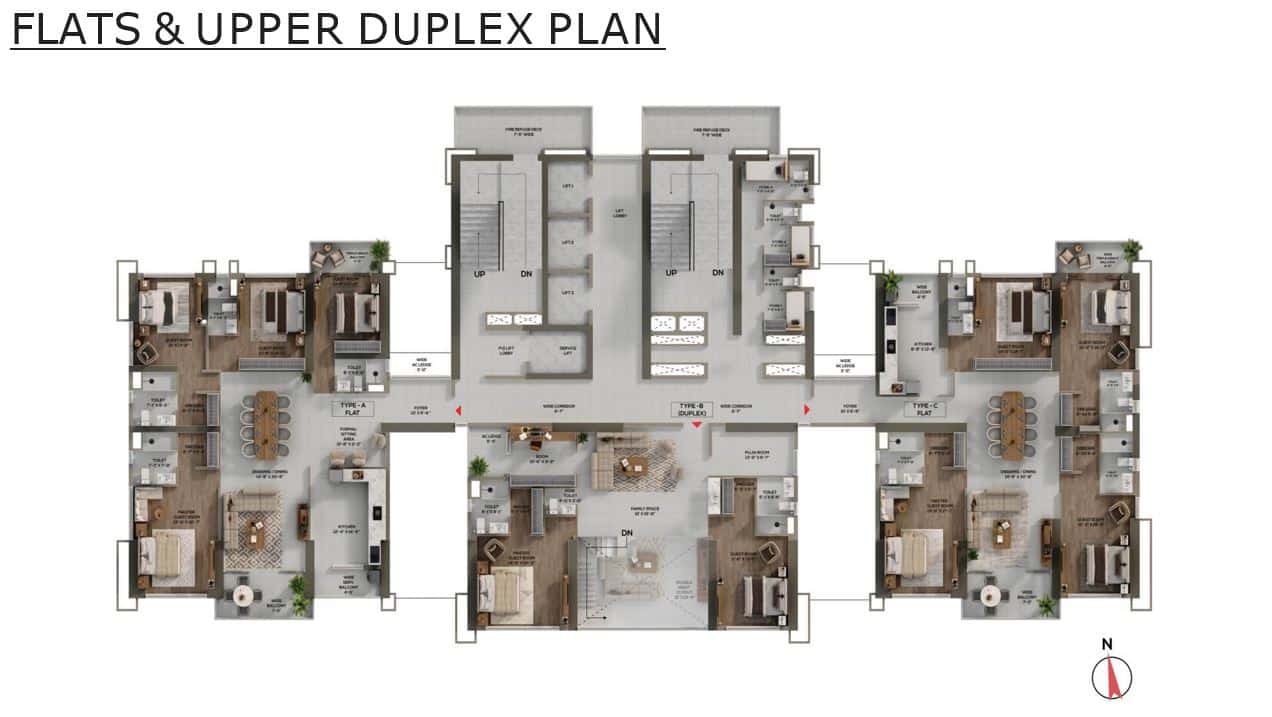 5 BHK + SERVANT Floor Plan