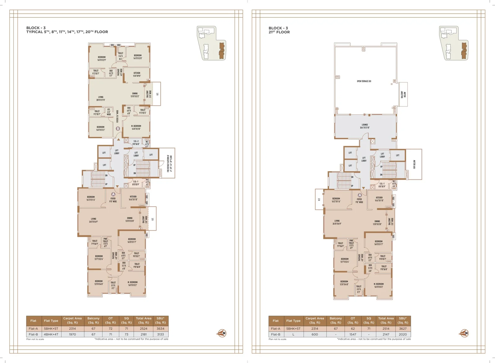 5 BHK + SERVANT Floor Plan