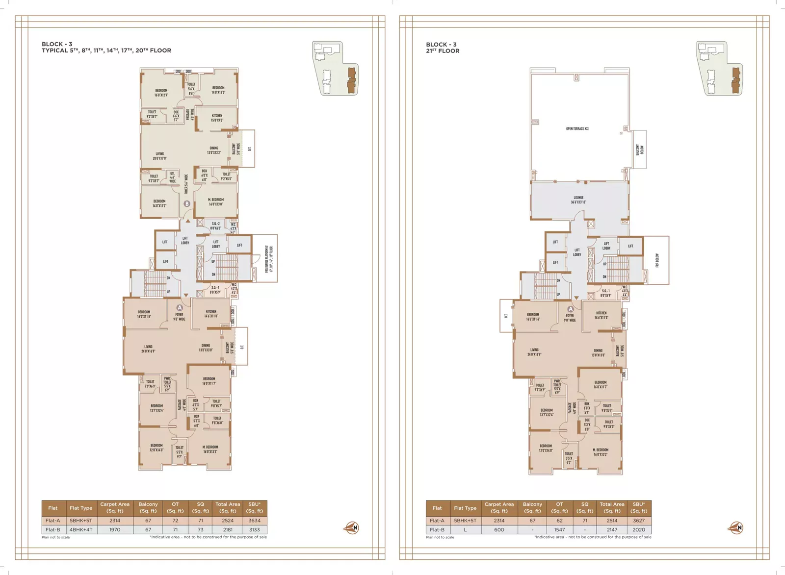 5 BHK + SERVANT Floor Plan